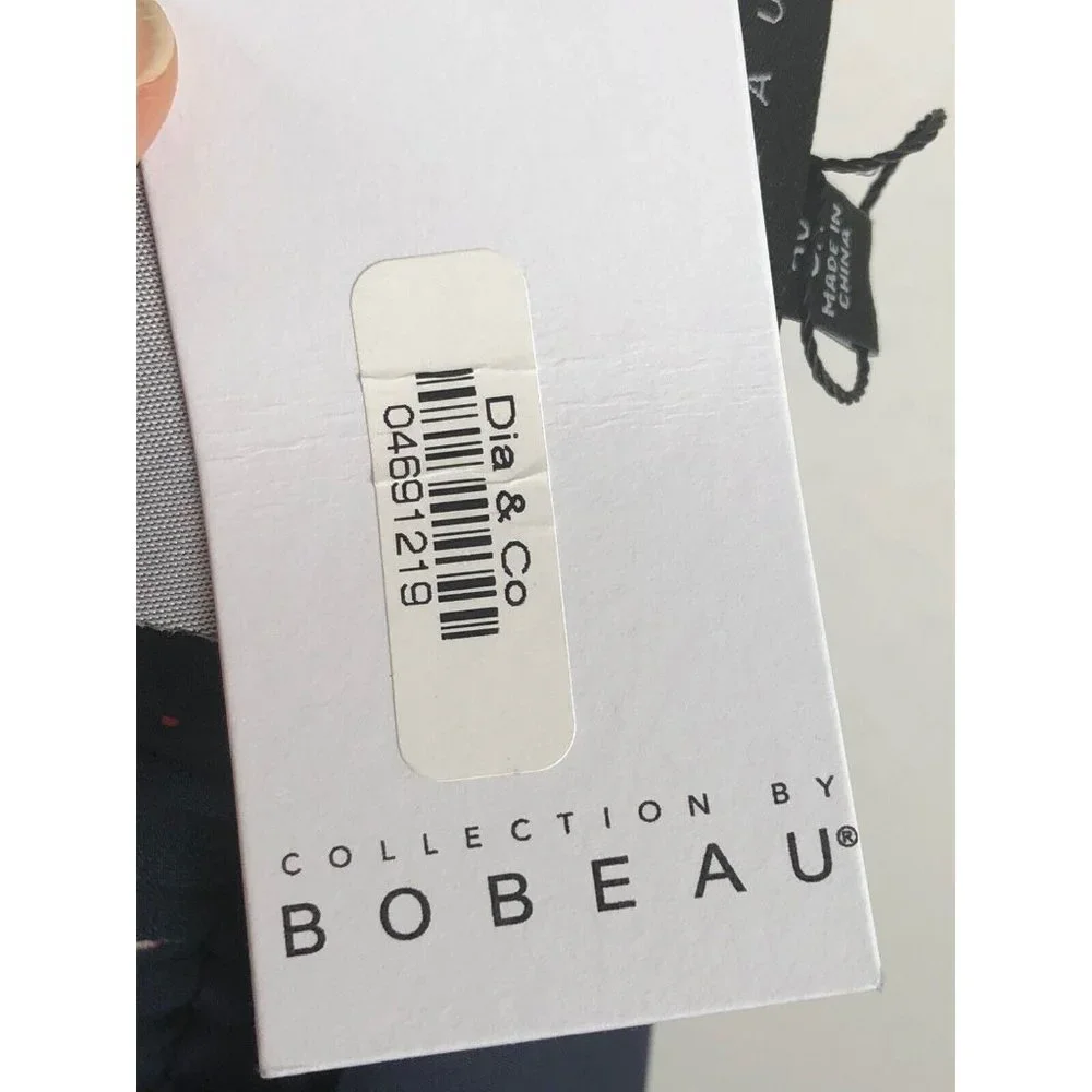 -New Collection by Bobeau Floral Curvy Skirt Womens Plus 3X Navy Cottagecore - Picture 8 of 10